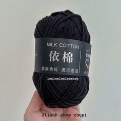LEN MILK COTTON MÁC ĐEN 50G