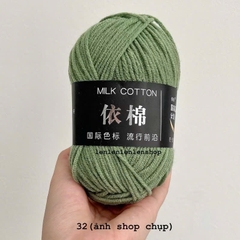 LEN MILK COTTON MÁC ĐEN 50G