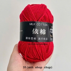 LEN MILK COTTON MÁC ĐEN 50G