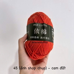 LEN MILK COTTON MÁC ĐEN 50G