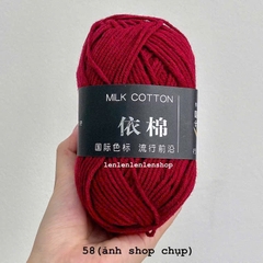 LEN MILK COTTON MÁC ĐEN 50G