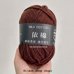 LEN MILK COTTON MÁC ĐEN 50G