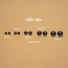 [Túi 5 cặp] Mắt Dán Thú Bông, mắt tròn, mắt oval (không kèm chốt)