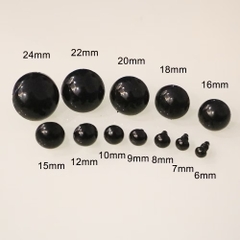 [Túi 5 cặp kèm chốt] Mắt chốt Thú Bông, mắt đen, mắt màu