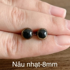 [Túi 5 cặp kèm chốt] Mắt chốt Thú Bông, mắt đen, mắt màu