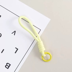 Móc khoá dây dù treo điện thoại/thú bông màu pastel