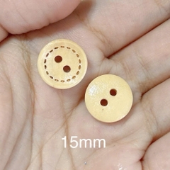 [Túi 5 cái] Cúc Gỗ Handmade With Love