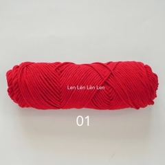 Len Cotton Love 100g - len đan móc khăn, mũ