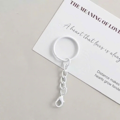 [Set 5 cái] Móc Khóa Tròn Màu Pastel Kèm Dây Xích