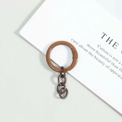 [Set 5 cái] Móc Khóa Tròn Màu Pastel Kèm Dây Xích