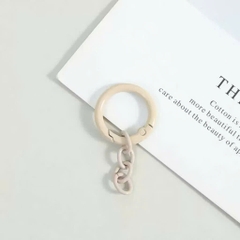 [Set 5 cái] Móc Khóa Tròn Màu Pastel Kèm Dây Xích