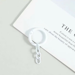 [Set 5 cái] Móc Khóa Tròn Màu Pastel Kèm Dây Xích