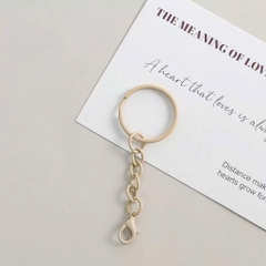 [Set 5 cái] Móc Khóa Tròn Màu Pastel Kèm Dây Xích