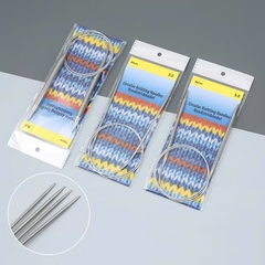 Kim Đan Vòng Inox 80cm - Kim đan tròn dây mềm, inox bền, chống gỉ, đủ size