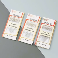 Kim Khâu Chỉ Đuôi vàng đầu nhọn vỉ 16 cái