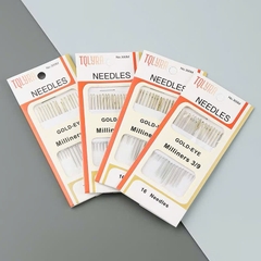 Kim Khâu Chỉ Đuôi vàng đầu nhọn vỉ 16 cái