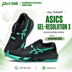 Giày Pickleball ASICS Gel-Resolution X BLACK/AURORA GREEN