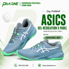 Giày Pickleball ASICS Gel-Resolution X Padel SABA BLUE/COOL GREY
