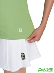 Áo polo pickleball nữ Coolmate Zero mark trắng/Xanh