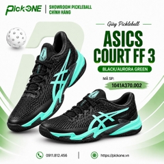 Giày Pickleball ASICS COURT FF 3 BLACK/AURORA GREEN