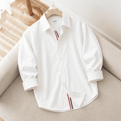 Áo Sơ Mi Tay Dài Nam LAVI Phối Kẻ Sọc Chất VảI Oxford, Form Regular Sang Trọng - LUCIINON