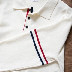 Áo Polo Nam Tay Dài LUMIX Chất Liệu Vải Dệt Kim Phối Sọc Cao Cấp, Classic, Sang Trọng - LUCIINON