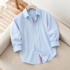 Áo Sơ Mi Tay Dài Nam LAVI Phối Kẻ Sọc Chất VảI Oxford, Form Regular Sang Trọng - LUCIINON