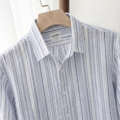 Áo Sơ Mi Nam Sọc Tay Dài WAVY Chất Vải Thuần Cotton, Thấm Hút Cao, Mềm Mại, Chống Nhăn - LUCIINON