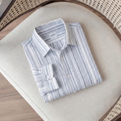 Áo Sơ Mi Nam Sọc Tay Dài WAVY Chất Vải Thuần Cotton, Thấm Hút Cao, Mềm Mại, Chống Nhăn - LUCIINON