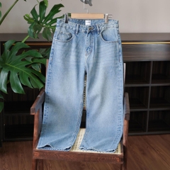 Quần Jean Baggy Ống Suông Chất Liệu Vải Jeans Cotton ThoảI Mái, Có Túi, Chuẩn Form - LUCIINON