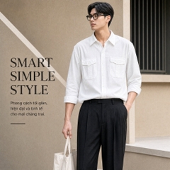Áo Sơ Mi Nam Tay Dài Chất Liệu VảI Oxford Cao Cấp, Có 2 Túi Sang Trọng, Giữ Form Tốt - LUCIINON