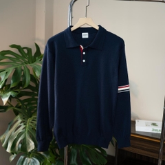 Áo Polo Nam Tay Dài LUMIX Chất Liệu Vải Dệt Kim Phối Sọc Cao Cấp, Classic, Sang Trọng - LUCIINON