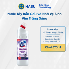 VIM trắng sáng Lavender và than hoạt tính 870ml