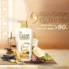 CLEAR Dầu Gội 9 Thảo Dược Cổ Truyền 630g