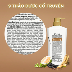 CLEAR Dầu Gội 9 Thảo Dược Cổ Truyền 630g