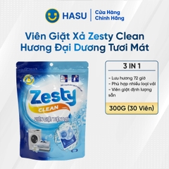 Viên giặt Zesty Clean 3in1 túi 30 viên - 300g
- Hương Đại dương tươi mát