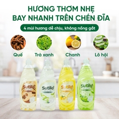 Nước rửa chén Sutiki hương trà xanh 750g