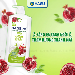 HAZELINE Sữa Tắm Matcha Lựu Đỏ 1kg(1+bọt biển)/12 bộ