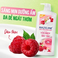 Sữa Tắm Dưỡng Thể Sáng Mịn Da Hazeline Yến Mạch Dâu Tằm 1Kg (Tặng bông tắm)