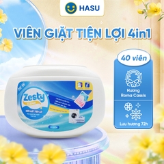 Viên giặt Zesty Clean 4in1 hộp 40 viên - 400g
- Hương Quả lý chua đen Roma (Roma Cassis)