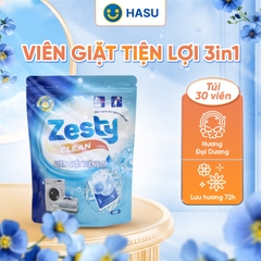 Viên giặt Zesty Clean 3in1 túi 30 viên - 300g
- Hương Đại dương tươi mát