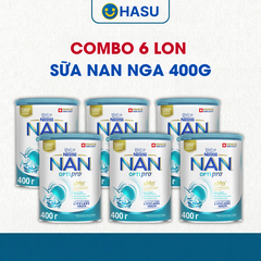 Combo 6 lon sữa Nan 2 - 400g