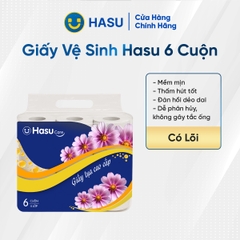 Hasu Giấy vệ sinh 6 cuộn (có lõi) /12 dây