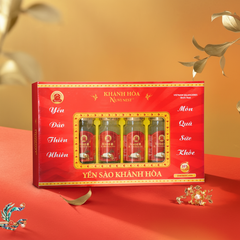 Yến Nuvi chưng sâm ngọc linh, HỘP QUÀ 150ML- 6 hũ
