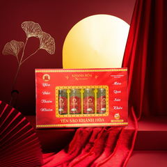 Yến Nuvi chưng sâm ngọc linh, HỘP QUÀ 150ML- 6 hũ