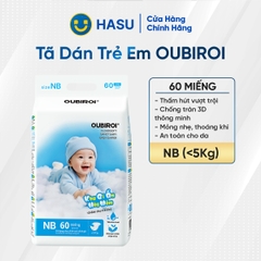 Tã dán trẻ em Oubiroi 60 miếng (NB)/6