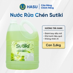 Nước rửa chén Sutiki hương trà xanh 3.6KG/3