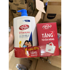 Sữa Tắm Lifebuoy Công Thức Vitamin+ Chăm sóc da (xanh đậm)  1.1kg - Tặng Kèm Túi Vải Đa Năng Cao Cấp