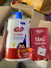 Sữa Tắm Lifebuoy Công Thức Vitamin+ Chăm sóc da (xanh đậm)  1.1kg - Tặng Kèm Túi Vải Đa Năng Cao Cấp