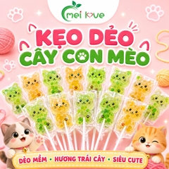 Kẹo Dẻo Cây Con Mèo Hương Trái Cây, Dẻo Mềm, Tạo Hình Mèo Đáng Yêu, Kẹo Ăn Vặt Cho Bé & Gia Đình